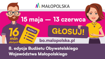 Startuje głosowanie w 8. edycji Budżetu Obywatelskiego Województwa Małopolskiego - Wybierz zwycięskie projekty